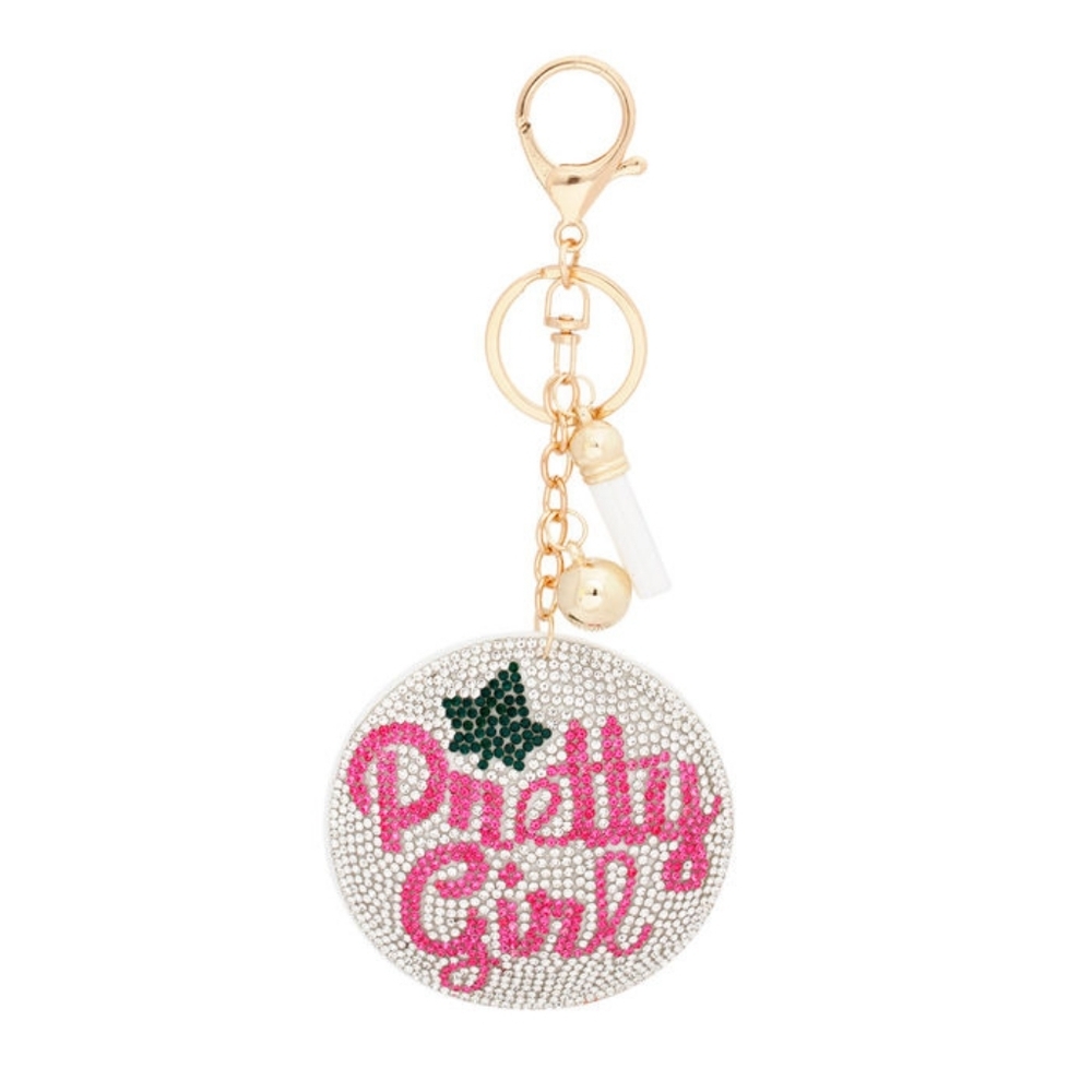 ONE LEFT! AKA Sorority Clear Pretty Girl Padded Keychain - Picture 2 of 2